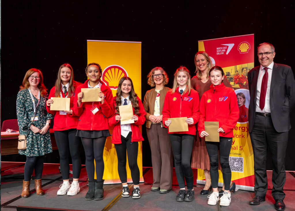 The winning team, Girls for Change, presented an ingenious solution to tackle fuel poverty by converting steps to power energy packs.